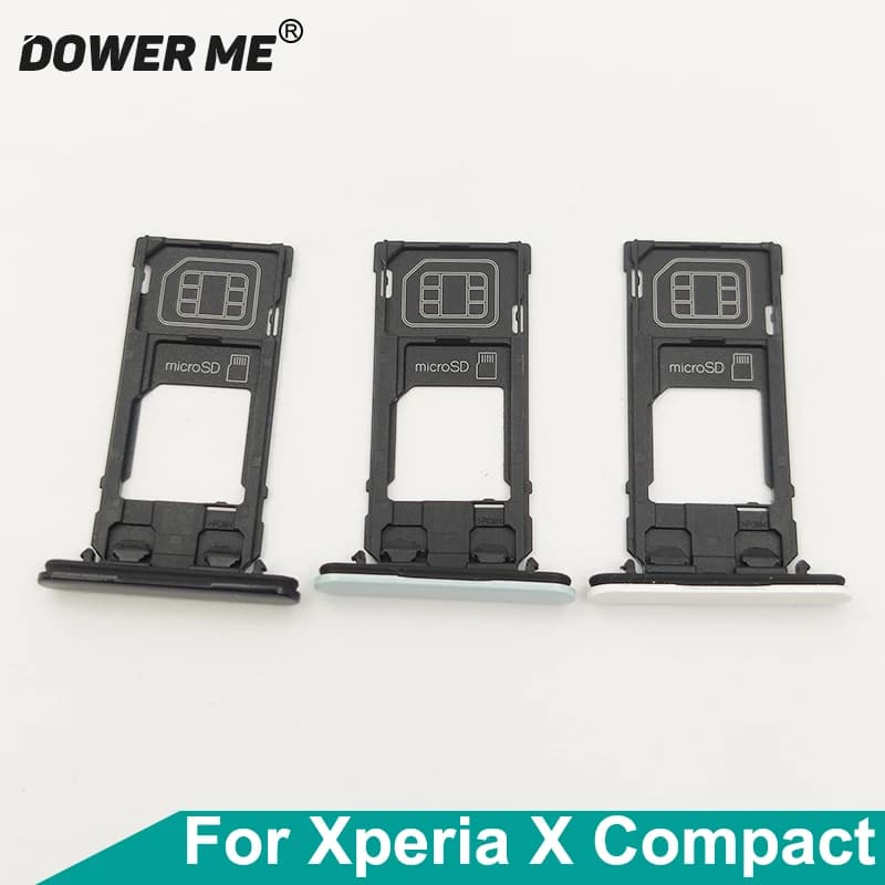 Aocarmo per Sony Xperia X Compact Mini F5321 XC 4.6 "Memory MicroSD Card Holder Reader Slot per vassoio Sim