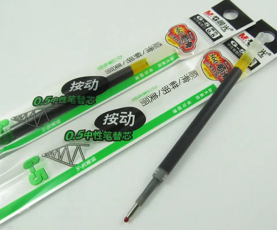 Ricariche retrattili di 2pcs M & G G5 per i colori delle penne 3 dell'inchiostro del Gel del tubo di GP-1008 Z1 0.5mm