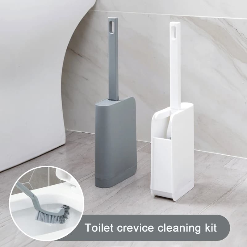 Spazzola per WC Porta testina in gomma Spazzola per pulizia per WC Appendere a parete Pulizia del pavimento della casa Accessori per il bagno Spazzola per la pulizia