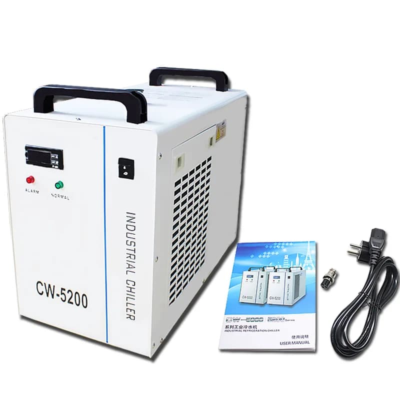 110V 220V CW-5200 6L Industrial Water Cooler Engine CNC Spindle 60W 80W Laser Incision Machine Laser Pipe Cooling Tools Laser CO2