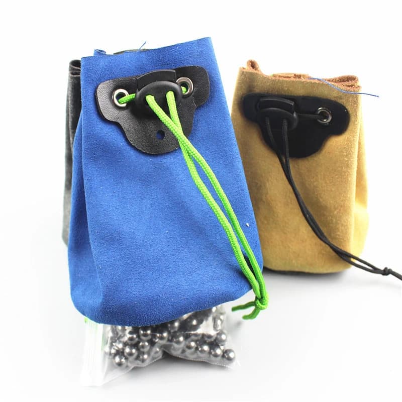 Slingshot caccia PU Leather catapulta Bag Pouch Mud Ball Ammo Holder Shooting