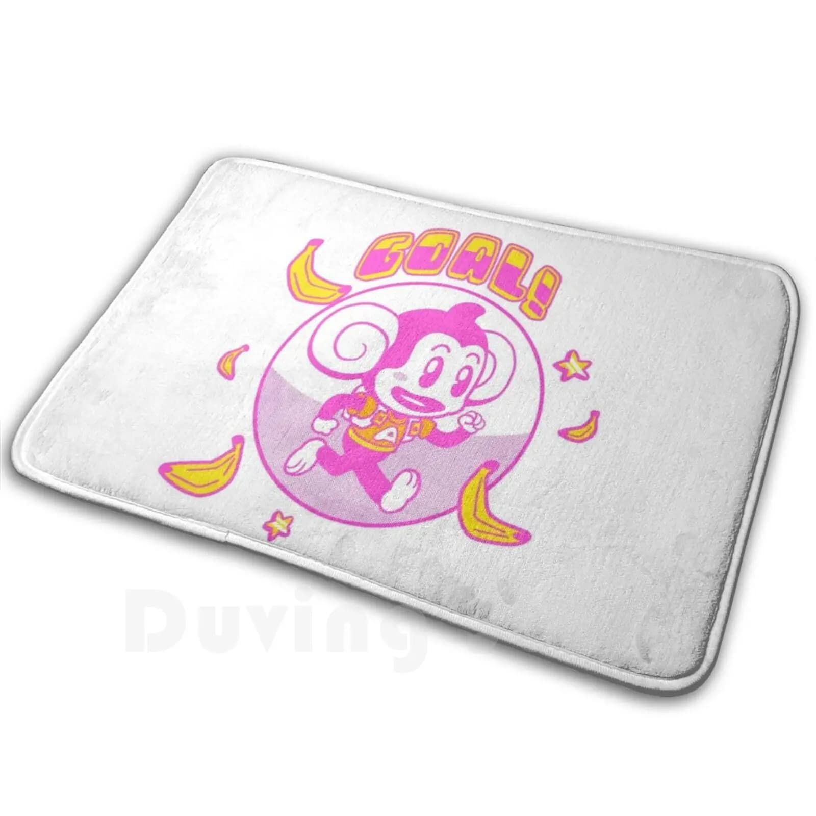 Super Monkey Goal Tappeto Tappetino Tappeto Cuscino Morbido Videogiochi Scimmia Retro Cartoon Aiai Vintage Arcade Monkey Super Ball
