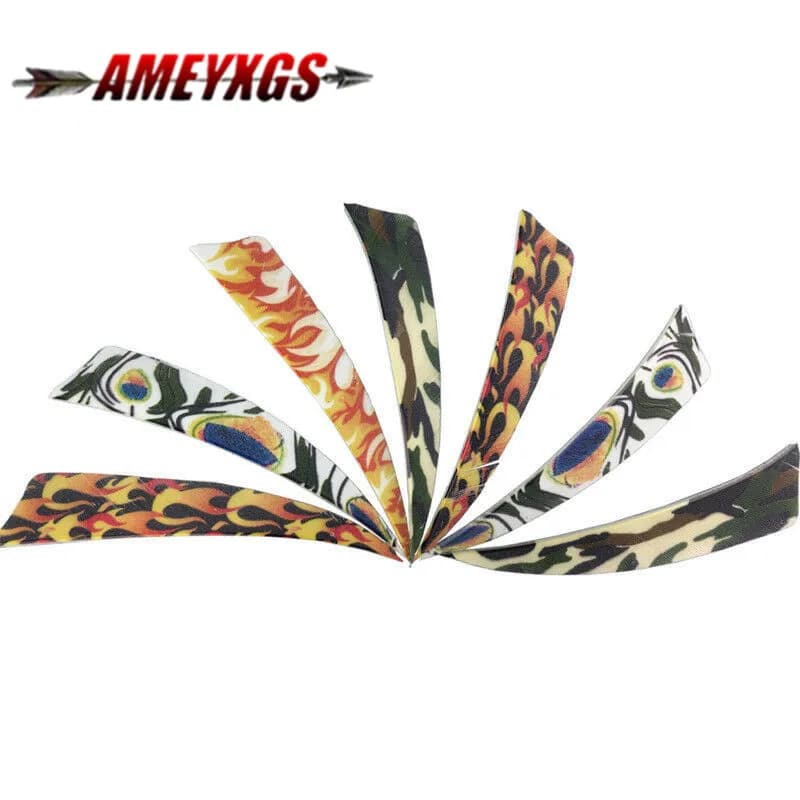 50pcs 4 "Tiro Con L'arco Freccia Piuma Impennaggio Tacchino Naturale Fletches Destra Ali di Piume di Tacchino Freccia di Caccia di Tiro Accessori