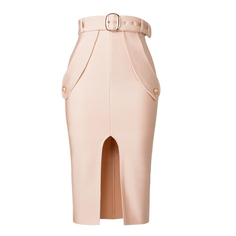 Gonna a tubino bodycon da donna a vita alta, lunghezza al ginocchio, elegante per ufficio, feste e club