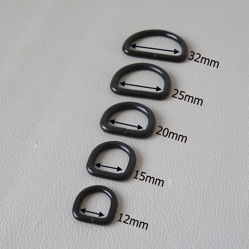 1 pz 10mm 12mm 15mm 20mm 25mm 32mm metallo D anello fibbia cinghia anello per borsa zaino pet gatto collare per cani chiusura accessorio fai da te