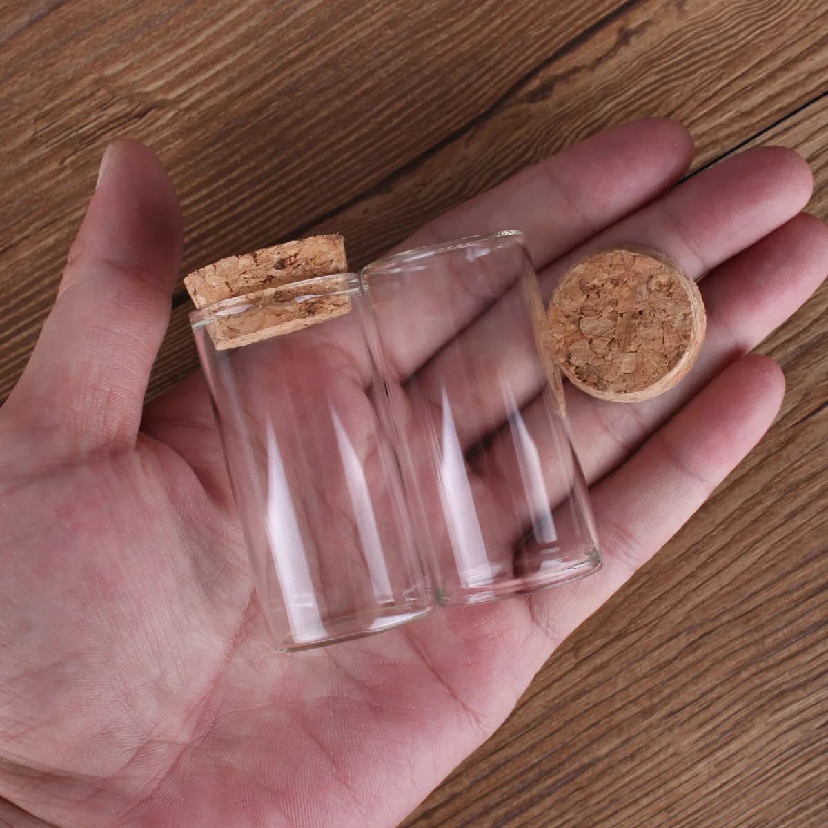 24pcs 25ml dimensioni 30*60mm provetta con tappo di sughero bottiglie di spezie contenitori vasetti fiale mestiere fai da te