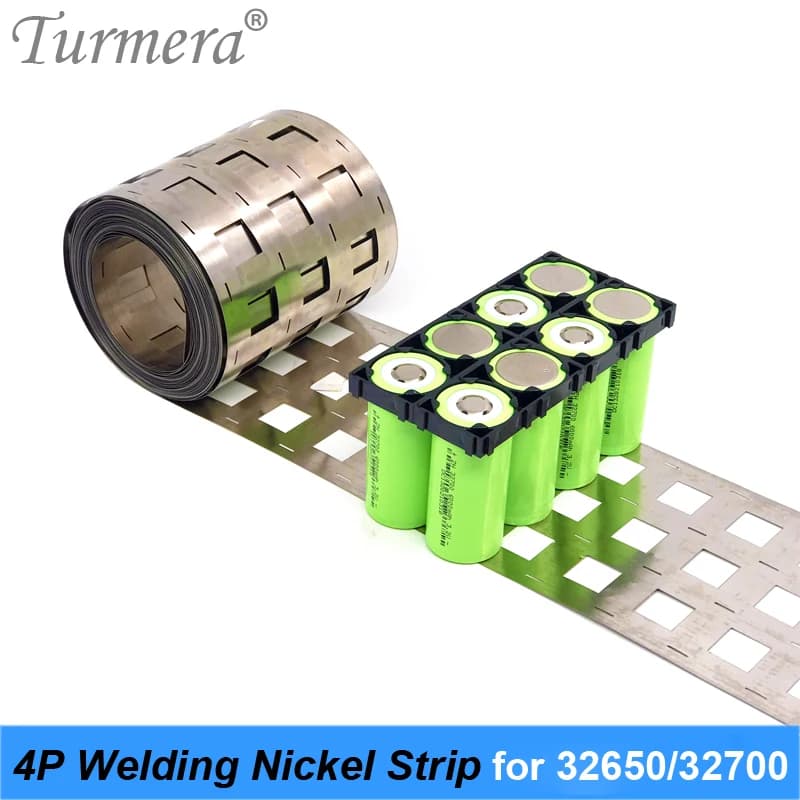 Turmera 0.15mm spessore 32650 32700 nichel di saldatura 4P per sistema di pannelli solari batteria 12V Lifepo4 e uso bici elettrica 36V 48V