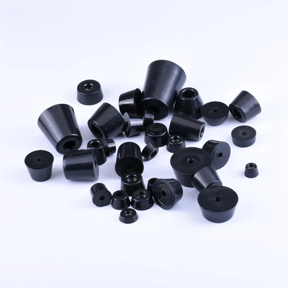 Protezione per pavimento per tappetino per sedia con assorbimento degli urti piccolo per isolamento per sedia da scrivania Gambe per mobili in gomma antiscivolo nere Gambe per mobili