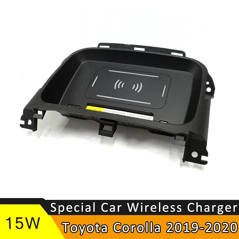 15W Car Wireless Charger for Toyota Corolla 2019 2020 2021, mobile phone support with wireless fast charging for Corolla