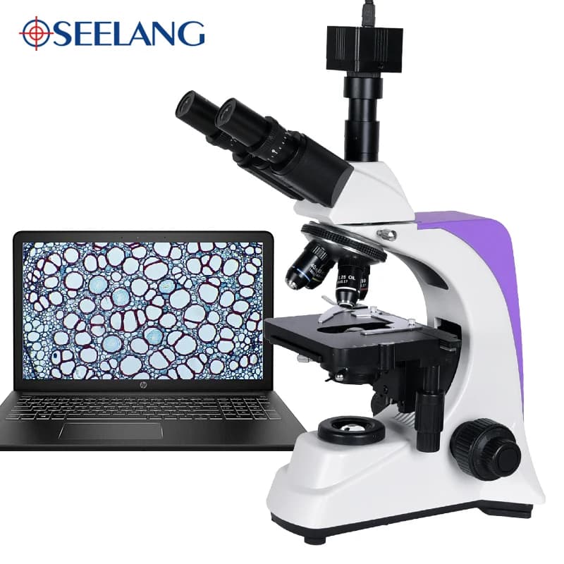 1000x 2500X Laboratorio Biologico Professionale HD Microscopio Trinoculare Binoculare digitale lcd della fotocamera oculare elettronico USB HDMI VGA