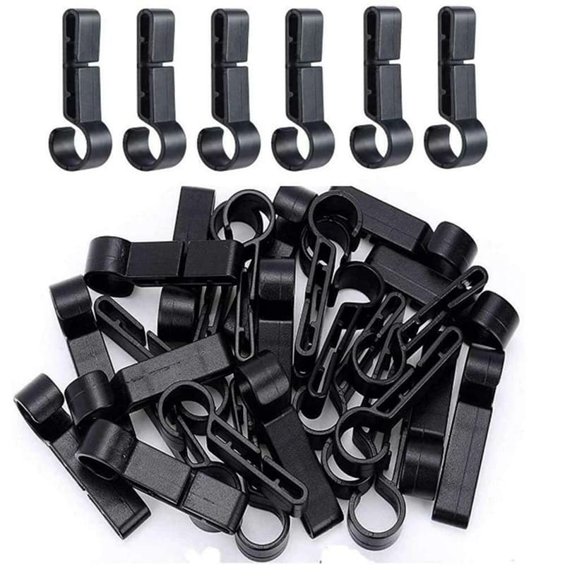 20 pezzi di plastica leggera per casco clip di fissaggio morsetti per luce frontale set nero faro elmetto protettivo tappo di sicurezza gancio attrezzi da esterno