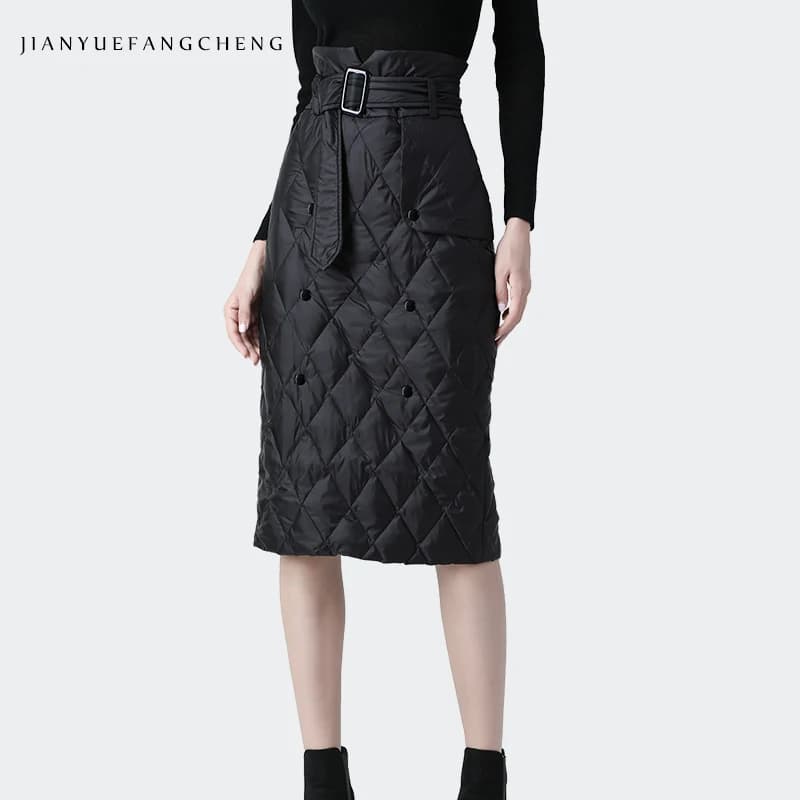 Gonna tubino invernale da donna gonne longuette avvolte a vita alta Sexy con cintura allacciata da donna Plus Size nuovi pantaloni moda 2019
