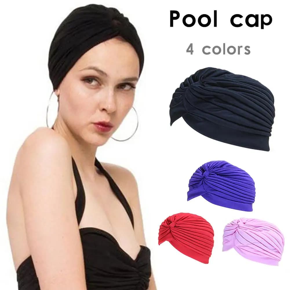 Swimwear Nylon Breathable Elastic Bathtub Hats For Outdoor Sports Pool Yoga Elastic Polyester Indian Waist