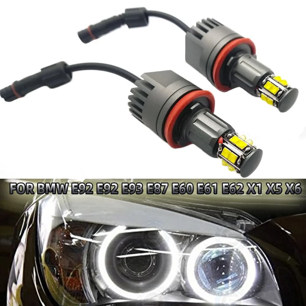 2 pz/1 Set 120 W E92 H8 LED Angel Eyes Luci di posizione a LED canbus Per BMW X5 E70 X6 E71 E90 E91 E92 M3 E89 E82 E87 Faro