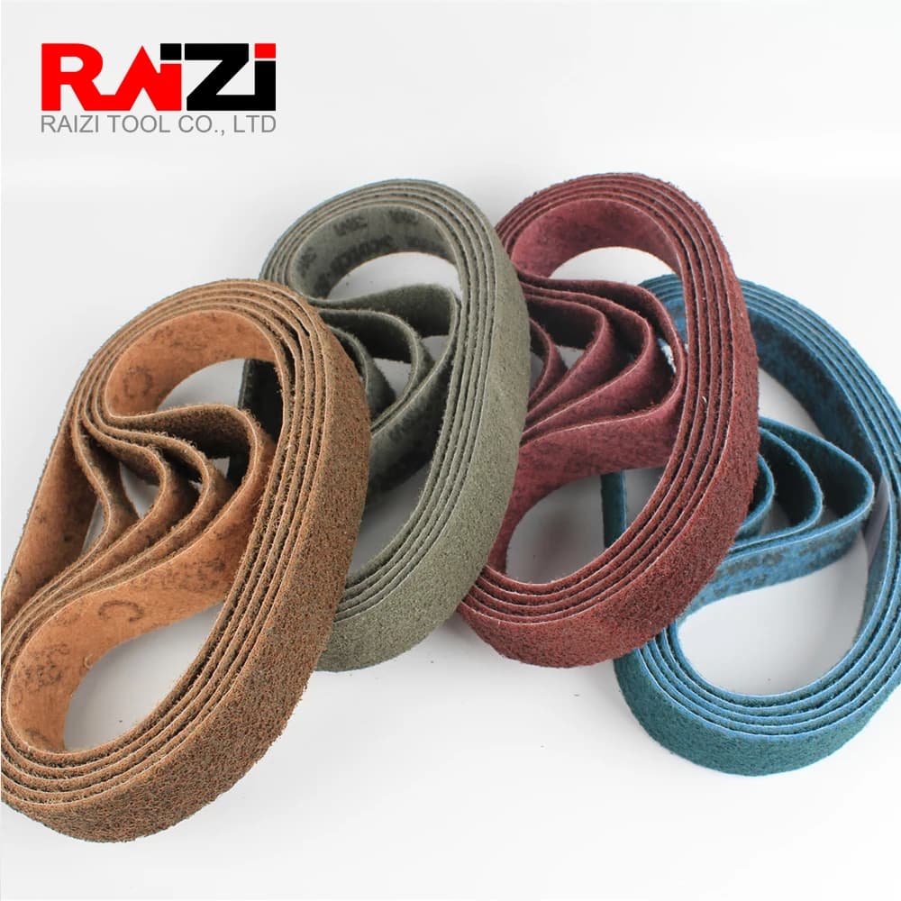 Raizi 1Pc 760*40mm nastro abrasivo in nylon Non tessuto per levigatrice/lucidatrice in acciaio inossidabile P150-600 nastro abrasivo