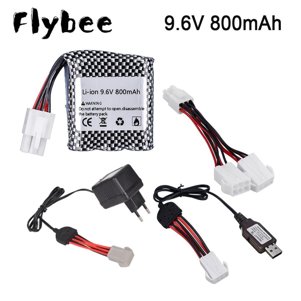 Caricabatterie 9.6V per S911 9115 9116 S912 RC ricambi auto aggiornamento doppio cavo batteria nuova batteria Li-ion 800mah 16500