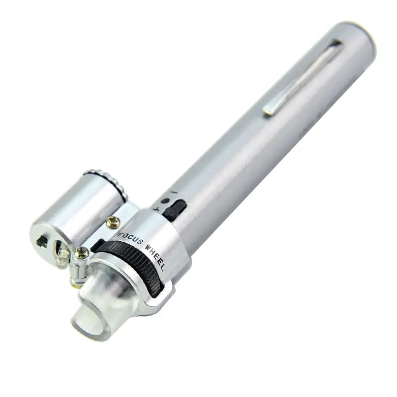 Microscopio tascabile stile penna regolabile con messa a fuoco 100x con gioielli per visita con lente d'ingrandimento portatile a luce LED
