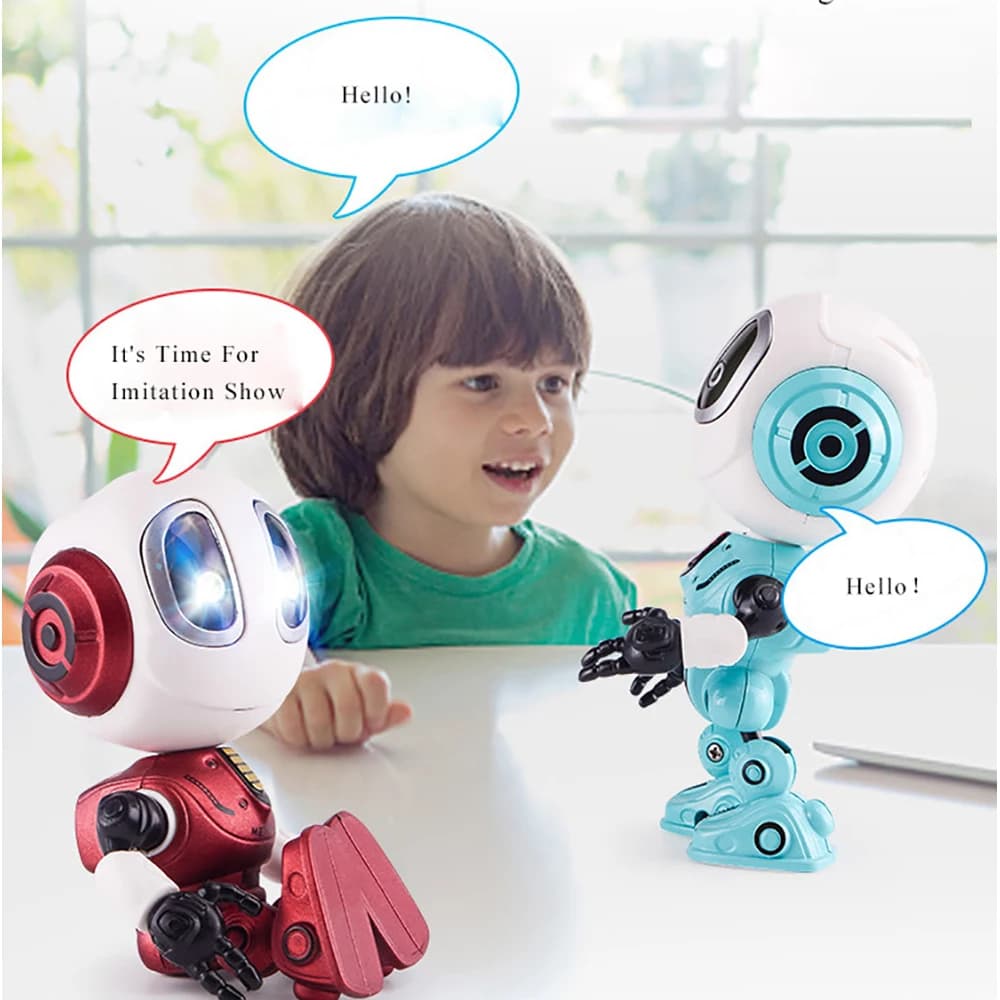 Smart Touch Sensing Talking Robot Toy Head luci a LED sensibili al tocco giocattoli Robot in lega per bambini regalo rosso verde blu Boy Toys