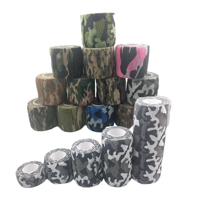 1 pz Camouflage Benda Elastica Autoadesiva Dito Polso Palmo Caviglia Fissatore Wrap Tape crossfit Sport Nastro Benda Medica per Animali Domestici