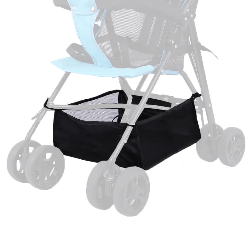 Borsa portaoggetti per organizer per passeggino, fondo per carrozzina, portabicchieri portatile per portabottiglie per passeggino, accessori per cesto nero da appendere