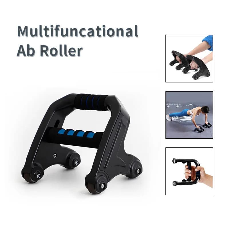 Multifunctional abdominal roller 3 in 1, push up shelf, pliers to strengthen hands, home fitness strength training equipment