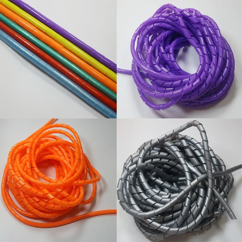Freeshipping Cavo di Legare Tidy Organizzatore di Gestione A Spirale di Avvolgimento fasce Protector Diametro 6 8 10 millimetri grigio orange viola