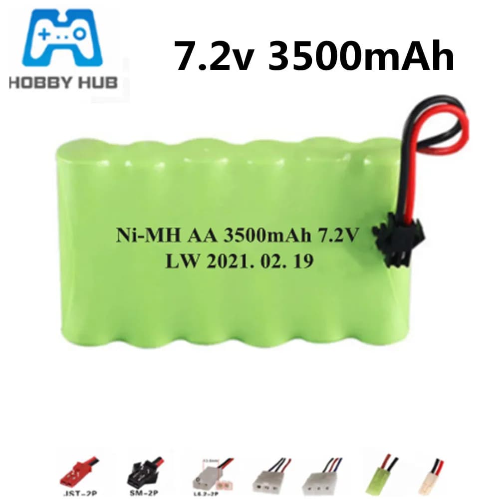 Batteria ricaricabile di 7.2 v 3500mah AA NI-MH per la batteria elettrica telecomandata del nimh del camion 7.2 V 3000 mah dell'automobile della barca del giocattolo