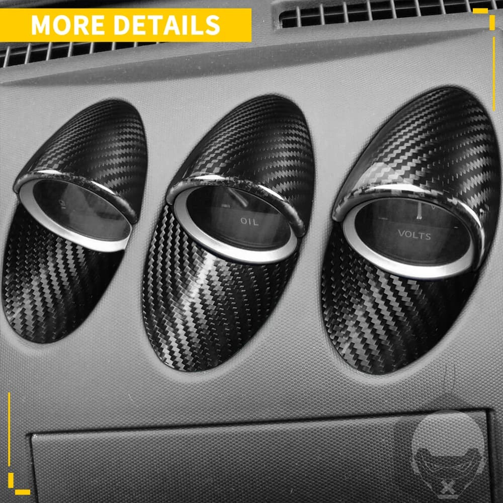 For Nissan 350Z Z33 Accessories In Vera Carbon Fiber Interior Caliber Pod Trim Cover Dash Pointer Stickers Decoration