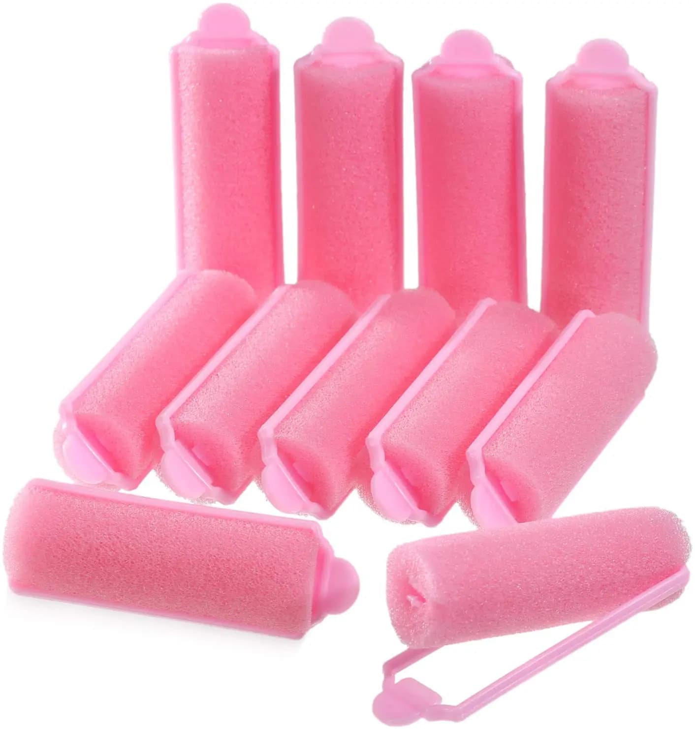 24 pcs/set soft pink sponge foam pillow bigodini lounge barber curls DIY Kit of tools for hairdressers home DIY