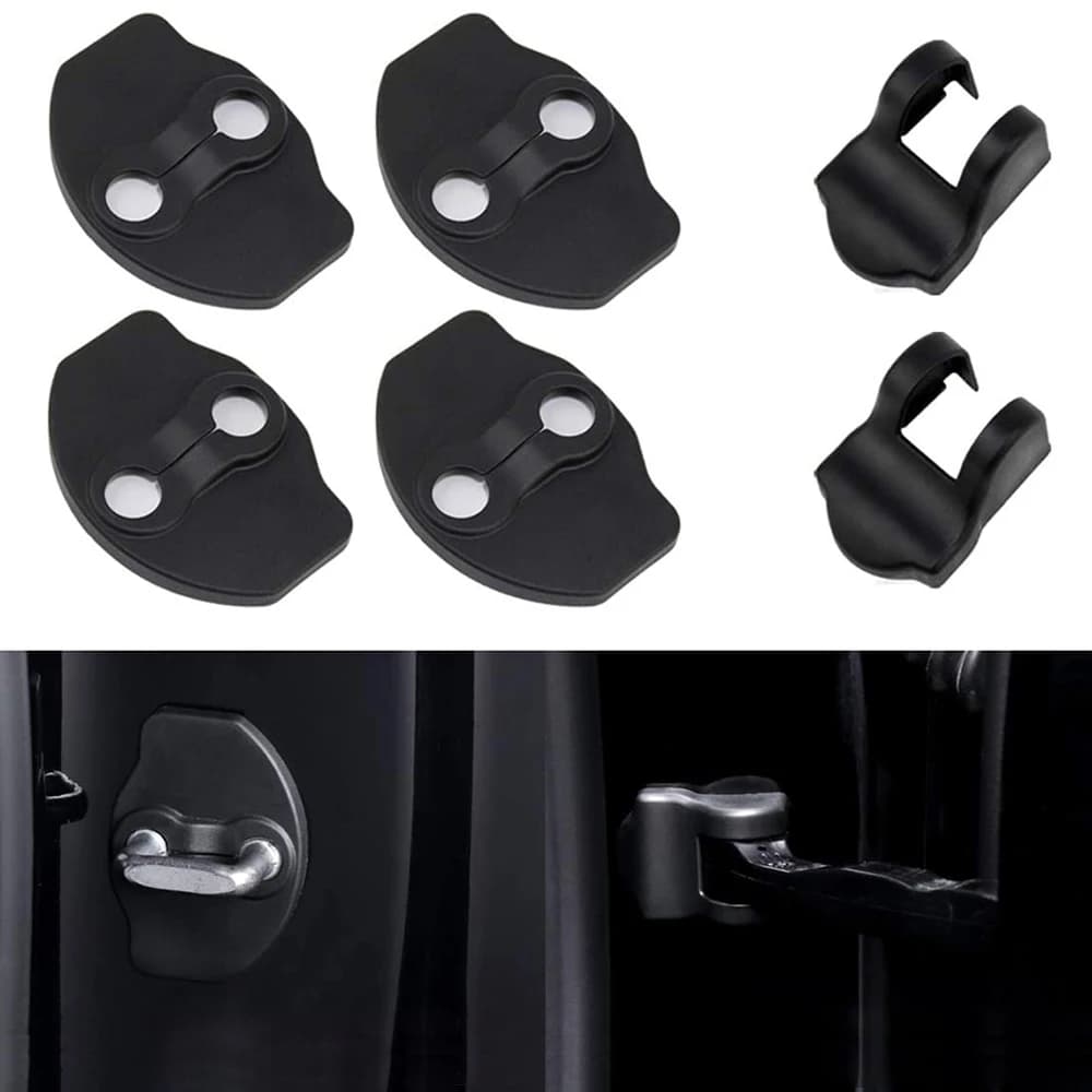 ANXN Nero Bianco Per Tesla Modello 3 Highland Modello Y Copertura Della Serratura Della Porta Della Protezione Chiusure Fermaporta Coperture Accessori Interni