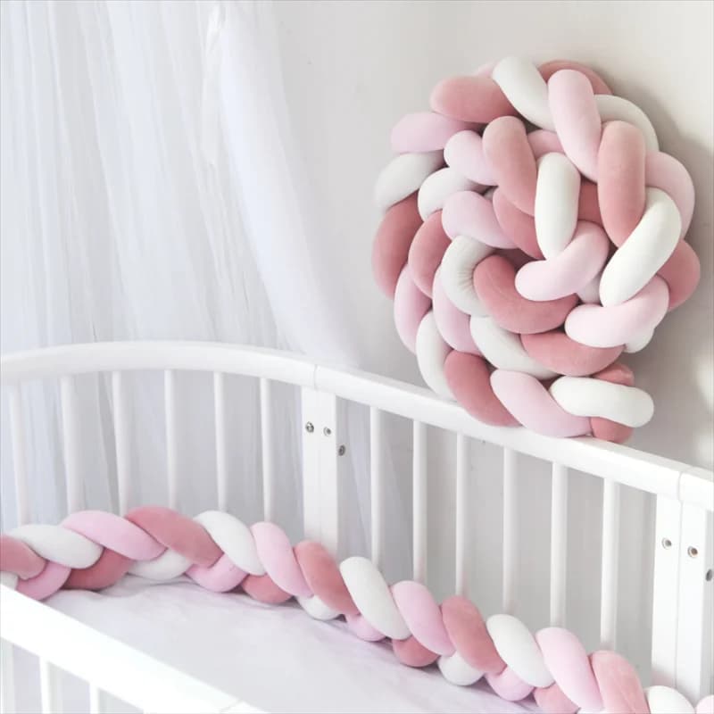 1M/2M/3M Lettino Paraurti Infantile Culla Cuscino Cuscino Treccia Nodo Paraurti Culla Paraurti Protezione Room Decor Tour De Lit Bebe Tresse