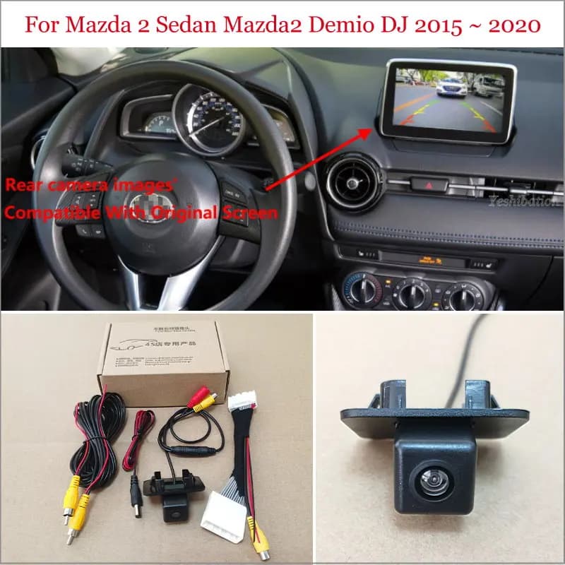Auto Videocamera Vista Posteriore 28Pin Cavo Adattatore Per Mazda 2 Berlina Mazda2 Demio DJ 2015 ~ 2020 originale dello schermo Compatibile Inversione Della Macchina Fotografica