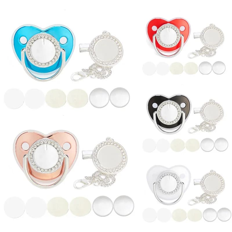 Only Blank Pacifier Clip Lid Baby Shower Gift Newborn Pacifier Accessories Sublimation Dummy Baby Teether Infant Nipple