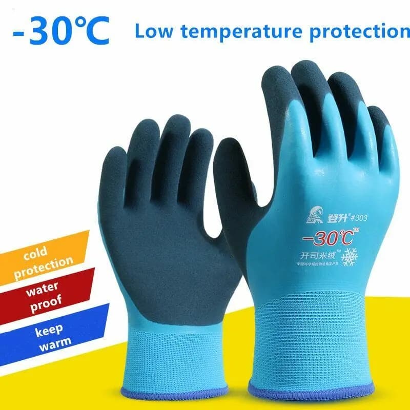 -30 gradi Pesca Guanti da lavoro termici a prova di freddo Conservazione a freddo Antigelo Abbigliamento unisex Antivento Sport all'aria aperta a bassa temperatura