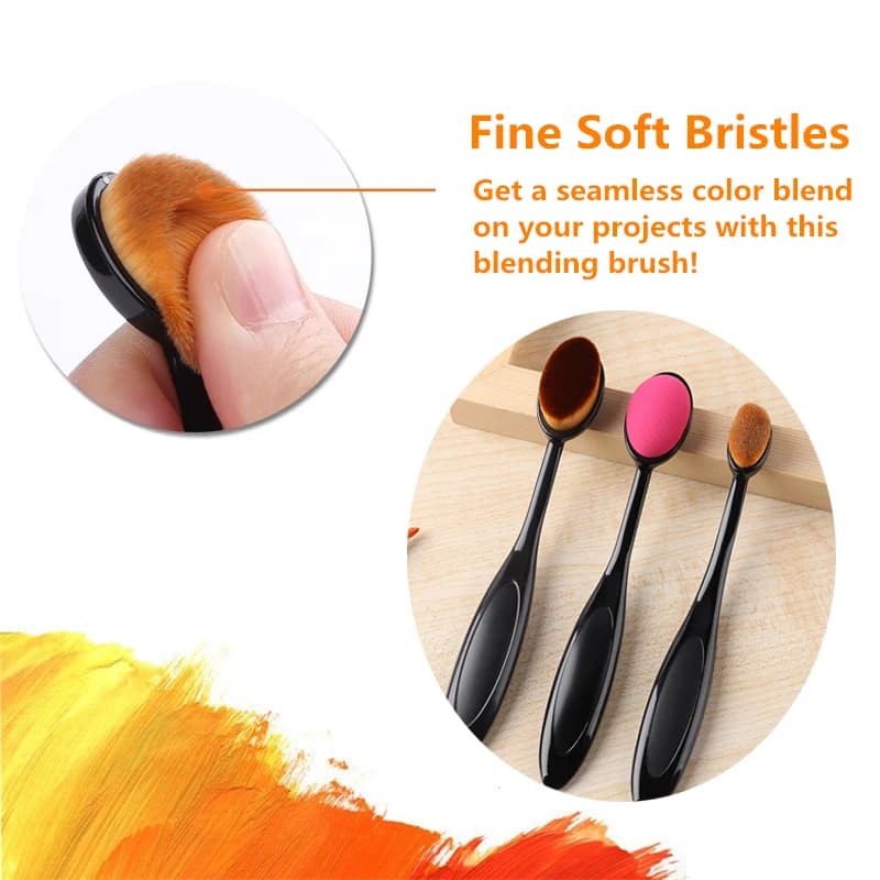 Pennelli per miscelazione di inchiostro artigianale disegno pittura pennelli per trucco carta per Scrapbooking Stencil in plastica usato setole morbide sottili strumento fai da te
