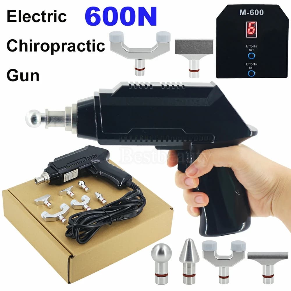 Electric Gun for Chiropractic Correction, 6 Level Adjustment Tool 600N, Vertebral Column Relaxation Massage, New Massage 2025