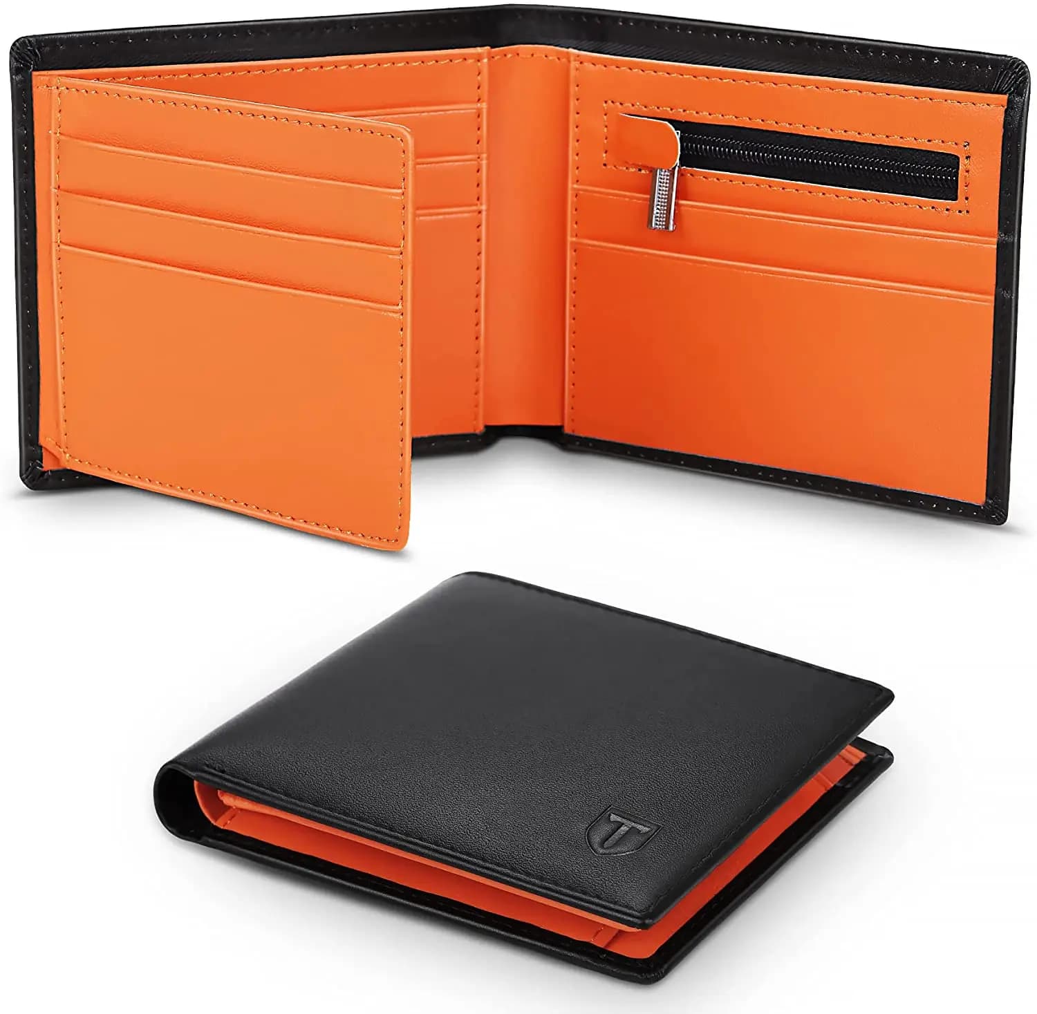 Portafoglio in vera pelle da uomo sottile porta carte porta carte portamonete porta documenti portafogli minimalisti