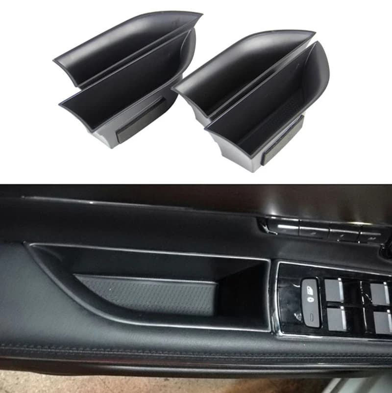 For Jaguar XF 2008-2015 XJL 2010-2018 F-PACE f pace X761 2016-2019 Auto Black Front Rear Box Storage Box Holder Tray