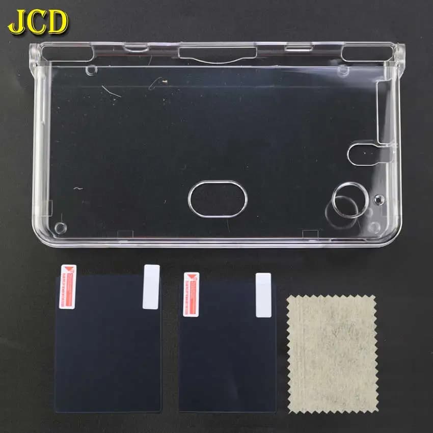 Per console di gioco DSI NDSi XL LL Custodia protettiva in plastica rigida trasparente con guscio protettivo e pellicola protettiva per schermo