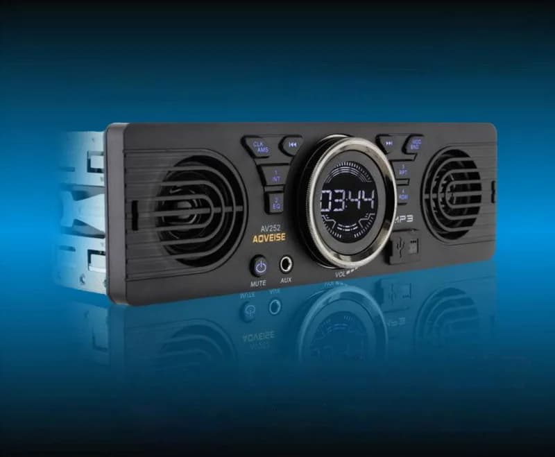 Radio MP3 per auto da 12 V con altoparlanti integrati – JQSW-AV252R95 abilitato per Bluetooth per uso nel veicolo