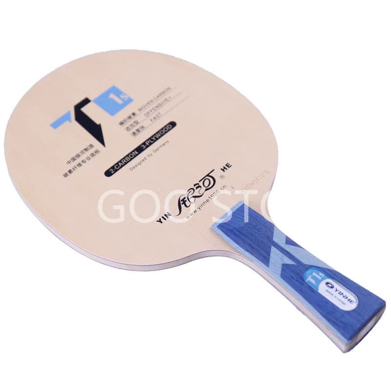 Lama da ping pong YINHE T-1S / T1S (struttura SCHLAGER in carbonio Hinoki) Racchetta originale YINHE T1 Galaxy Ping Pong Bat Paddle