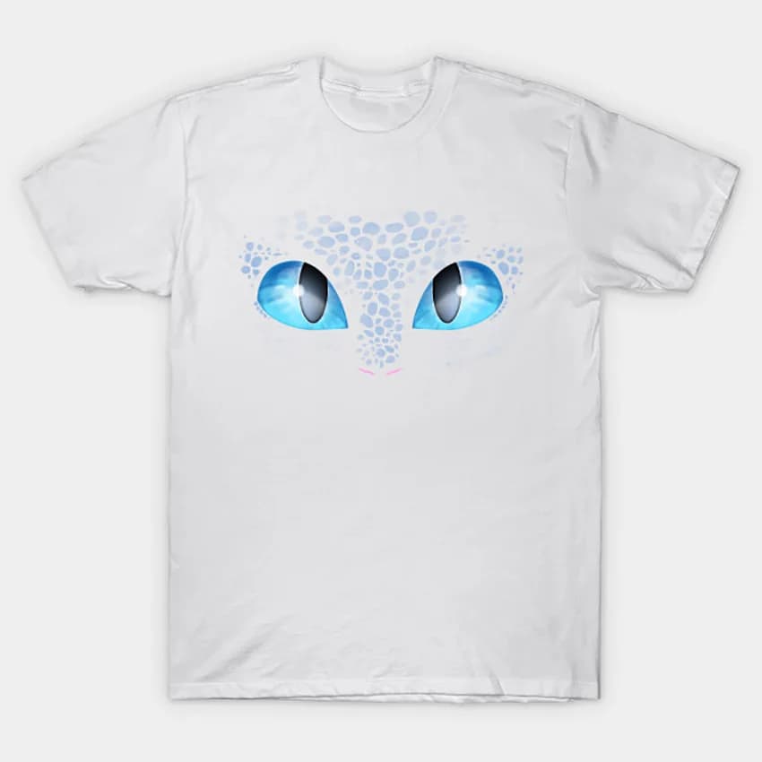 Light Fury Eyes (come allenare il tuo drago 3 ) T - Shirt Light Fury T Shirt Night Fury senza denti come allenare il tuo drago