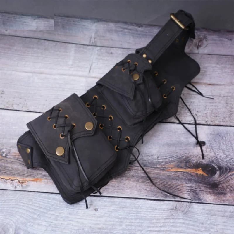 2021 borsa a marsupio medievale portafoglio in pelle PU portafoglio uomo donna Steampunk Viking Pirate Cosplay marsupio rinascimentale