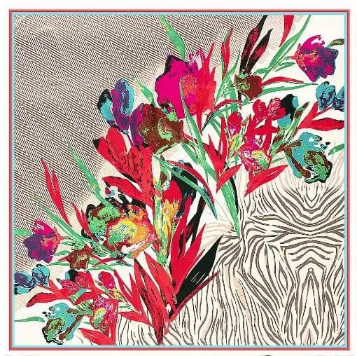 130x130 cm Sciarpa di seta quadrata di marca di lusso Nuova pittura a olio Design floreale Sciarpa invernale Scialli di moda Avvolgere Sciarpe di seta da donna