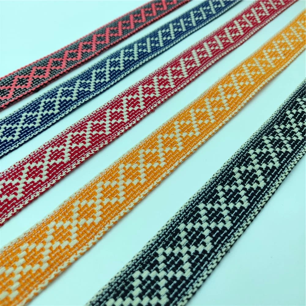 Tessitura in cotone morbido e sottile largo 3 cm, tessuto in filo di cotone intrecciato, accessorio misto per decorazioni per la casa, borse e indumenti