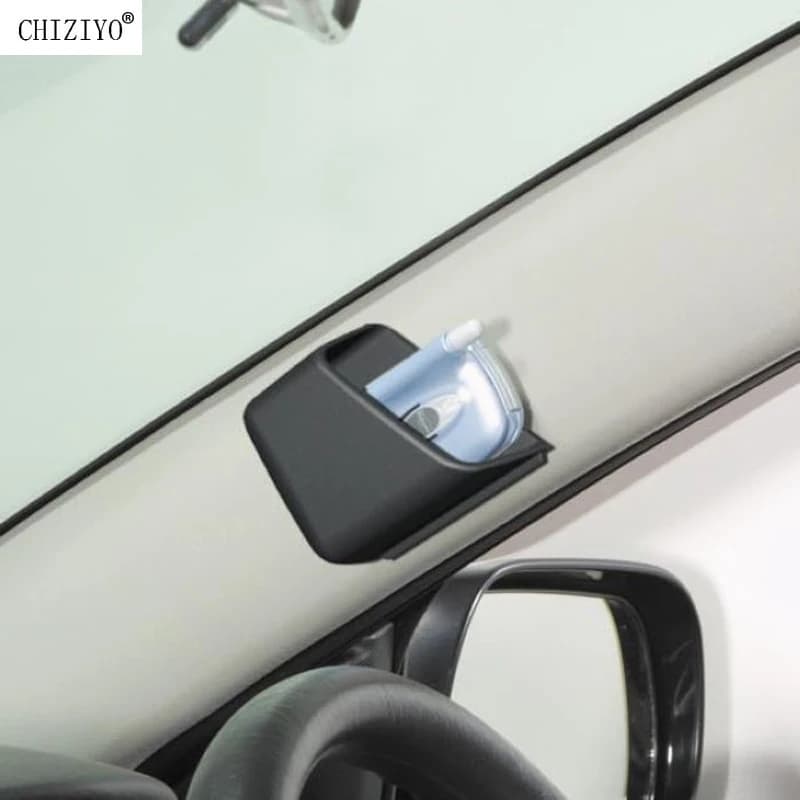 1 paio di Organizer per scatola di immagazzinaggio multifunzione per auto per telefono cellulare occhiali per banconote per sigarette supporto nero grigio Beige con adesivo