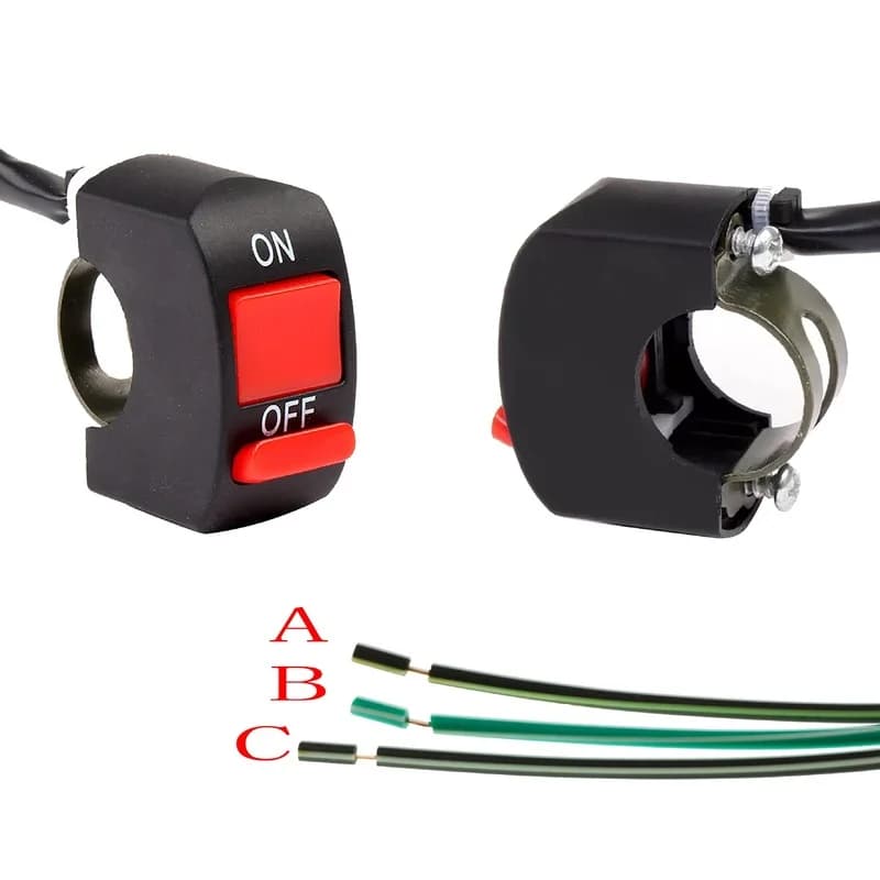 1Pc 7/8 ''22MM switch flashing handlebar Universal Moto light switch ON OFF button for ATV Dirt Bike moped Scooter