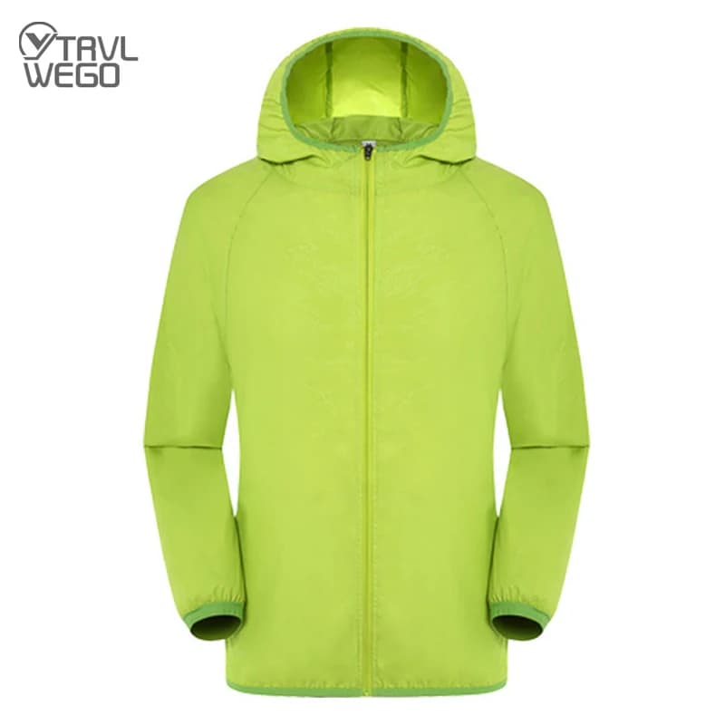 TRVLWEGO Outdoor Racing Camping Hiking Sports Jacket Bike Sports Jacket Ultralight Waterproof UV Proof Lightweight Rain Coat
