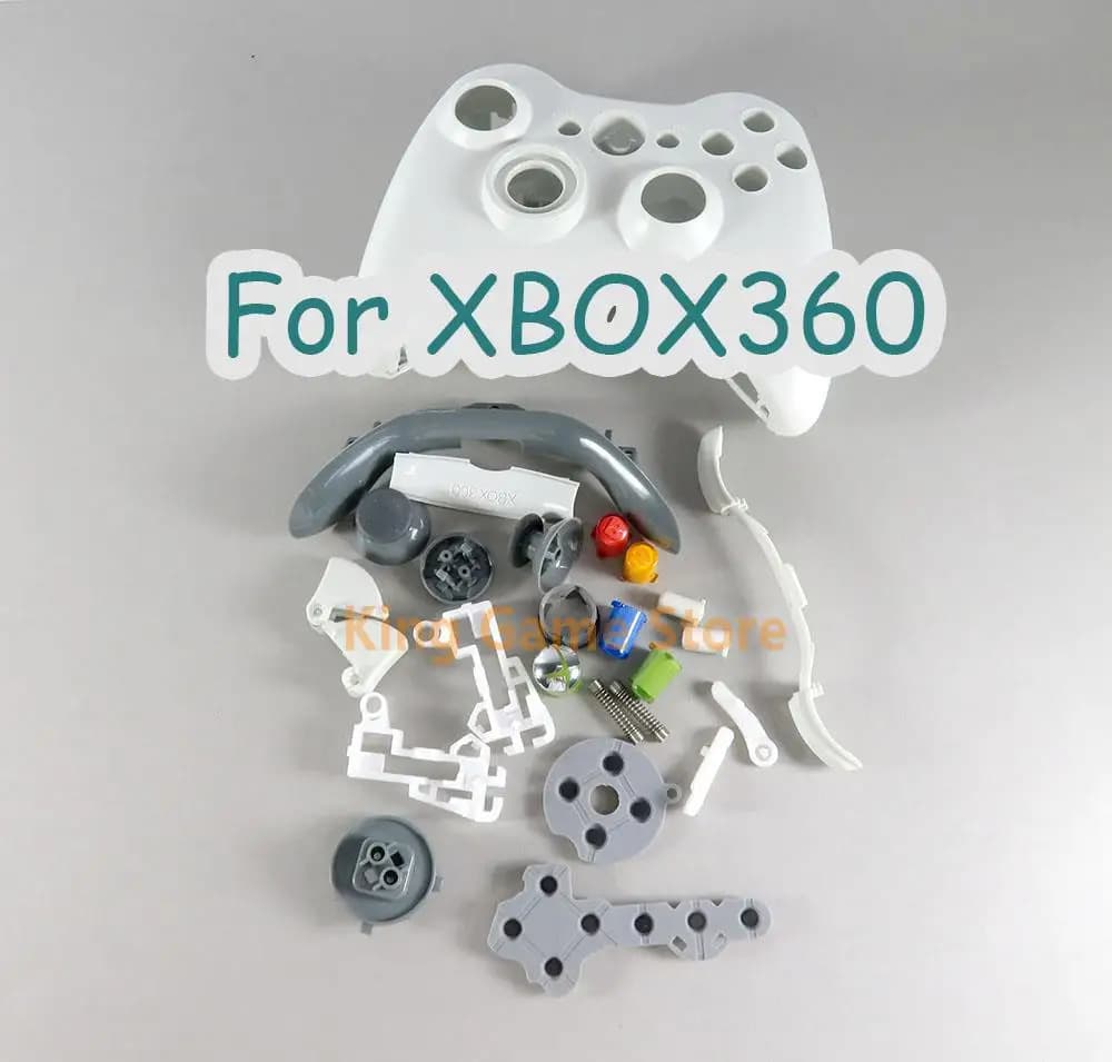 1 set/lotto di ricambio nero bianco per Controller Xbox 360 cablato custodia completa Shell Cover per Xbox 360 con pulsanti accessori