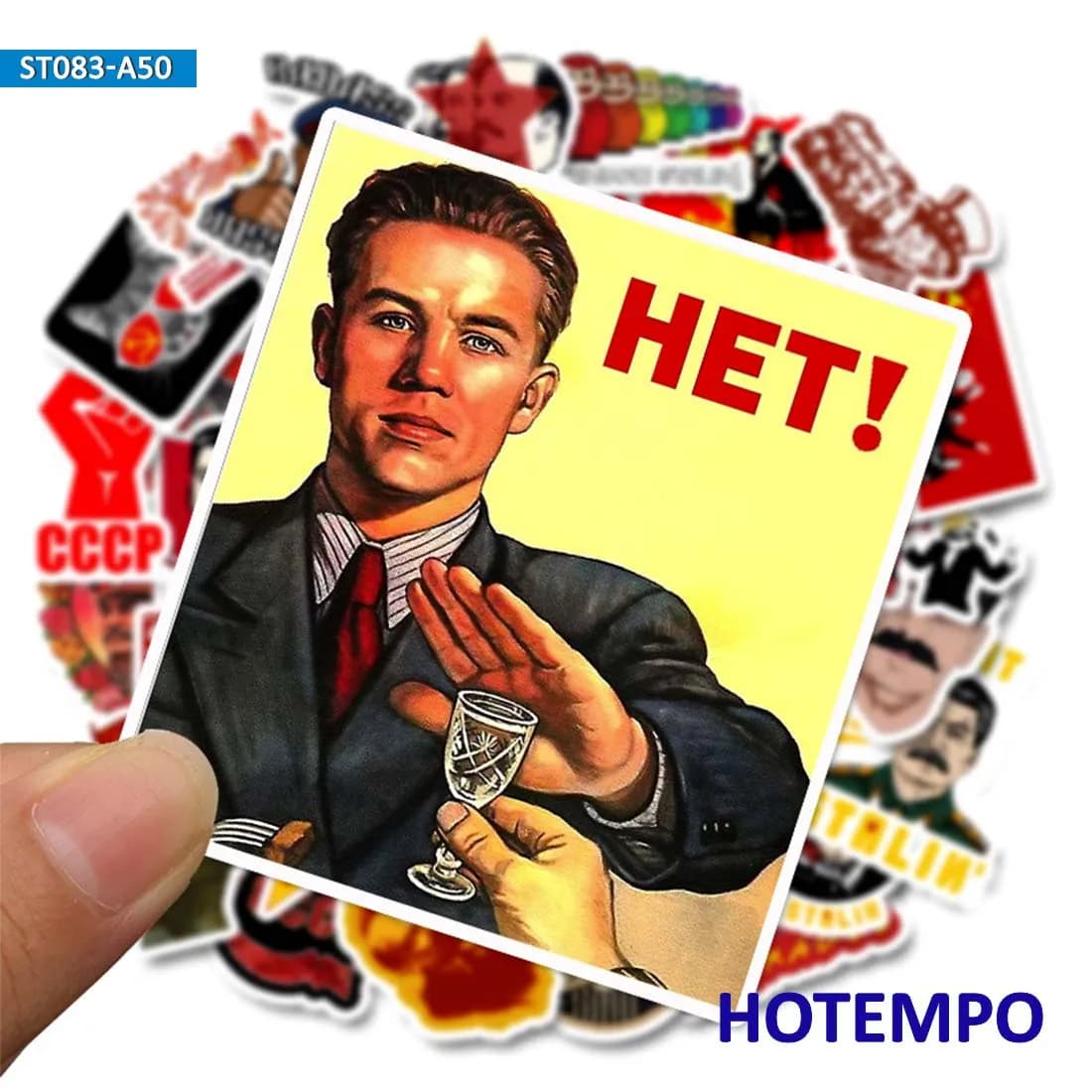 50 pz ali urss CCCP Retro Slogan Cool adesivi divertenti per telefono Laptop Notebook bagagli chitarra Skateboard BMX Bike Car Sticker